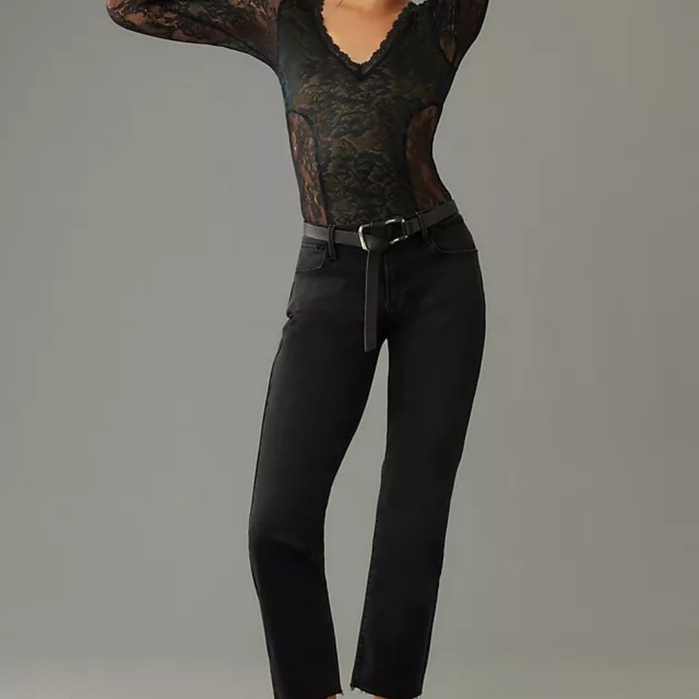 FRAME - Black- Le High Straight Leg Jeans - Size 29